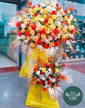 Kệ hoa chúc mừng hai tầng