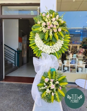 Lẵng hoa viếng lan cúc 