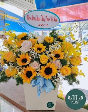 Chậu hoa sinh nhật 