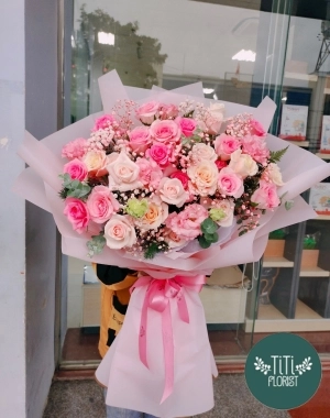 Bó hoa hồng nhập khẩu 