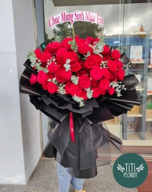 Bó hoa hồng đỏ đẹp 