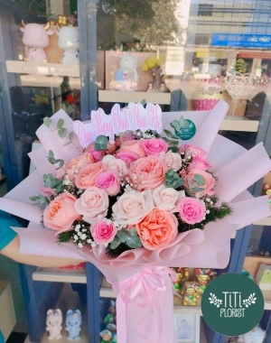 Bó hồng  sinh nhật 