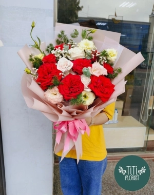 Bó hồng đỏ nhập