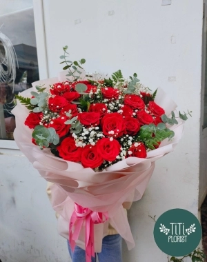 Bó hồng đỏ tặng sinh nhật