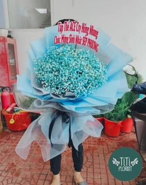 Bó hoa bi xanh sinh nhật 