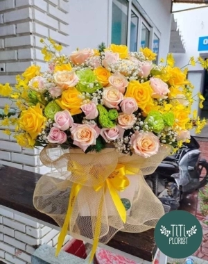 Giỏ hoa vàng tươi 