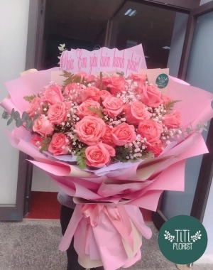 Bó hồng cam sinh nhật 