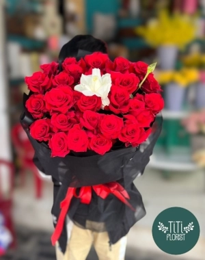 Bó hoa đỏ tươi 