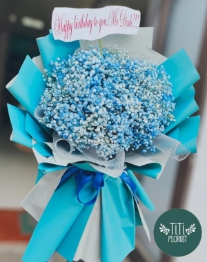 Bó hoa  bi xanh dương 