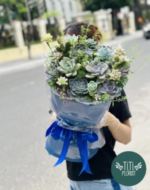 Bó hoa sen đá sinh nhật 