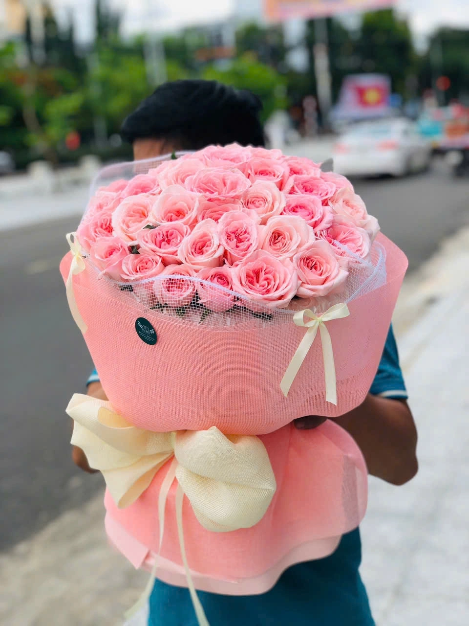 Bó hoa hồng phấn 5