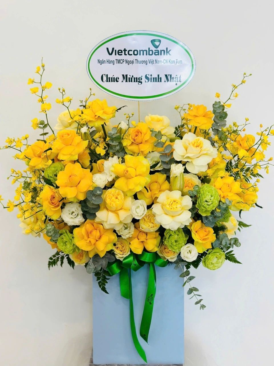 Lẵng hoa sinh nhật Vietcombank