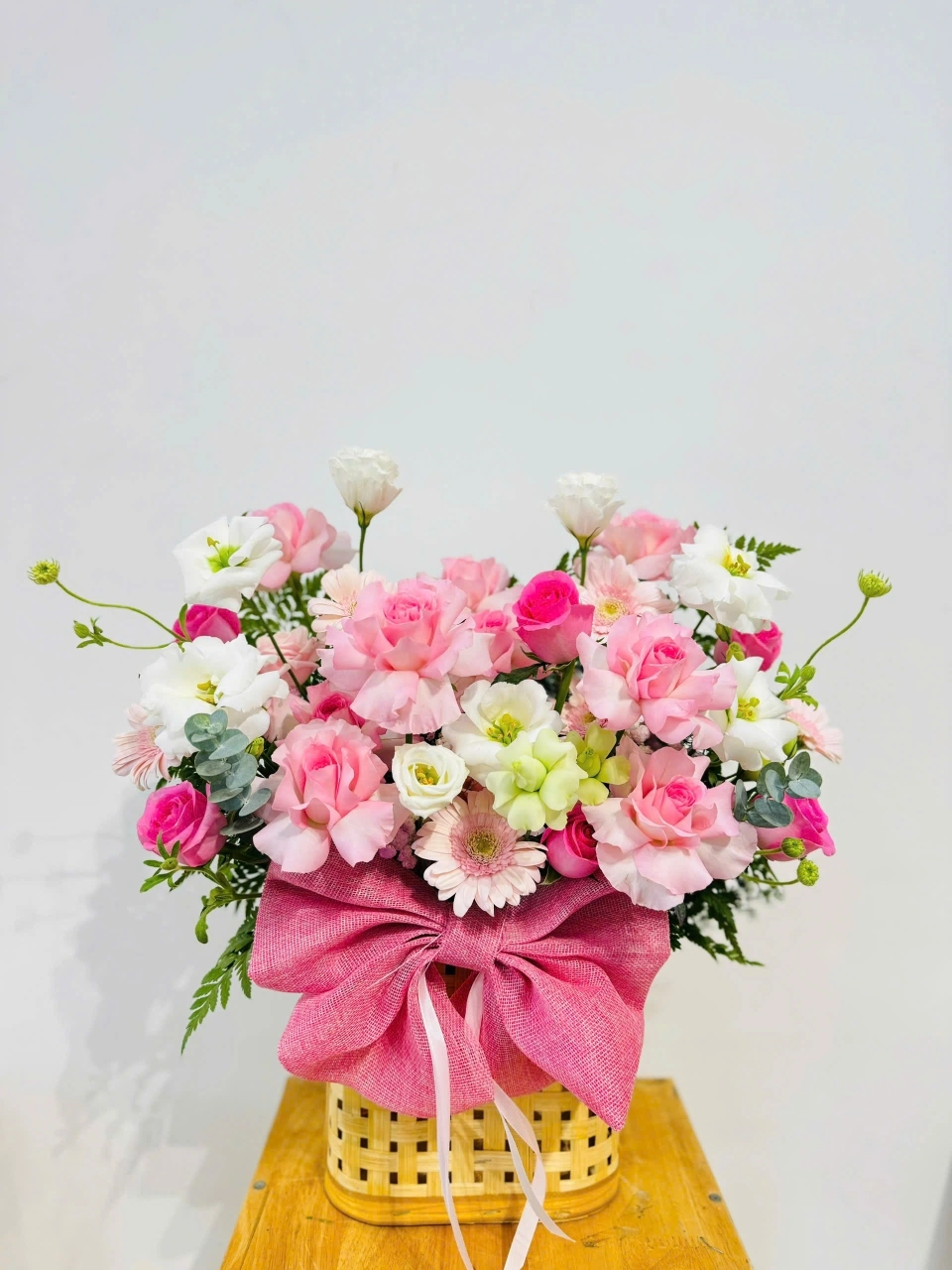 Lẵng hoa hồng dịu dàng