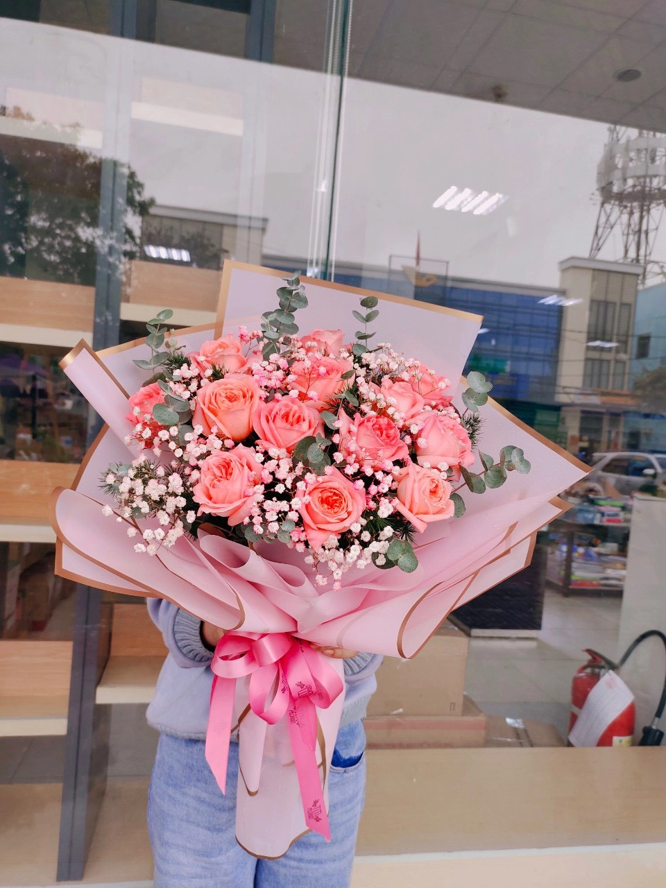 Bó hồng cam đẹp 