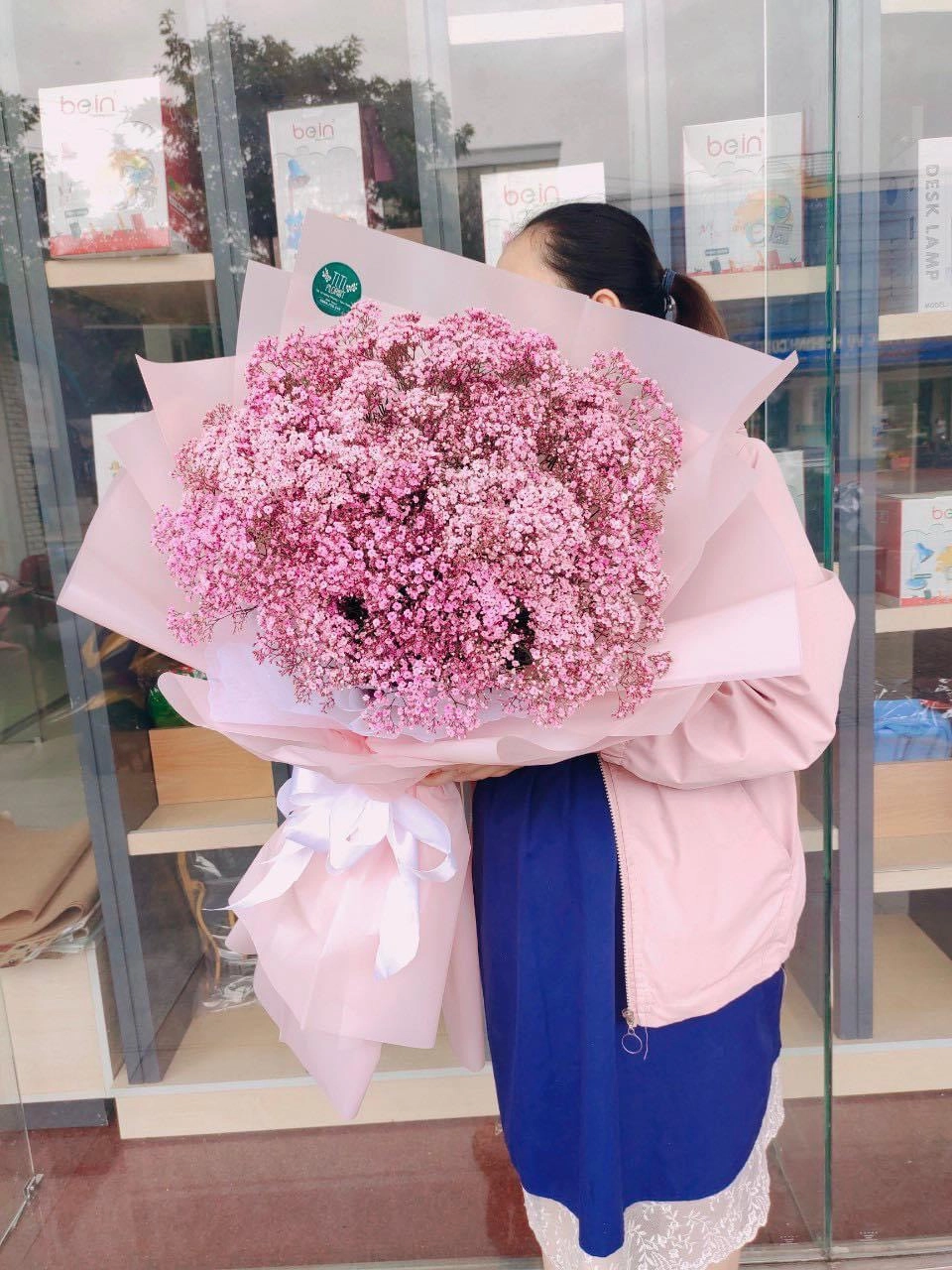 Bó hoa baby hồng phấn đẹp 