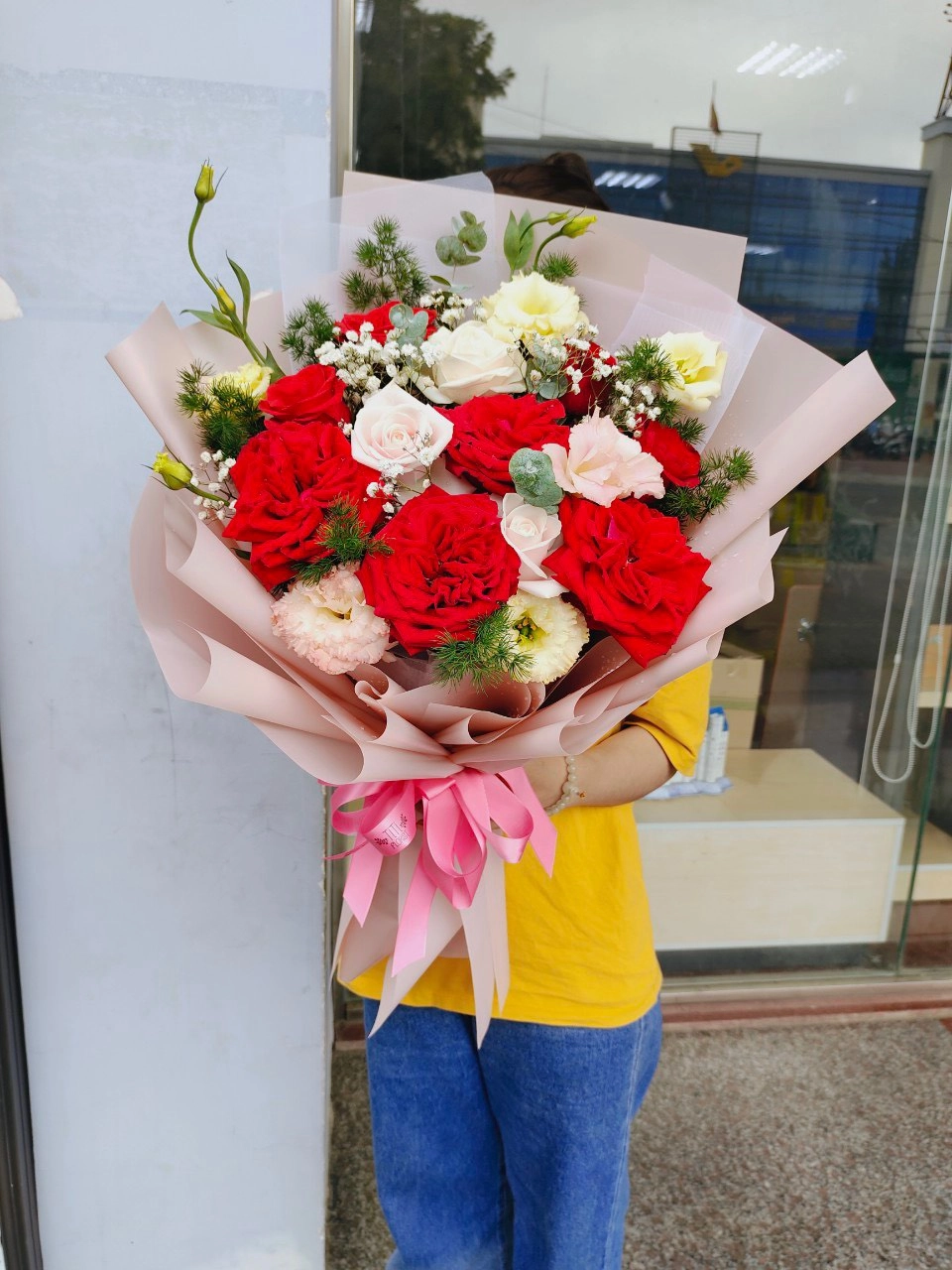 Bó hồng đỏ nhập