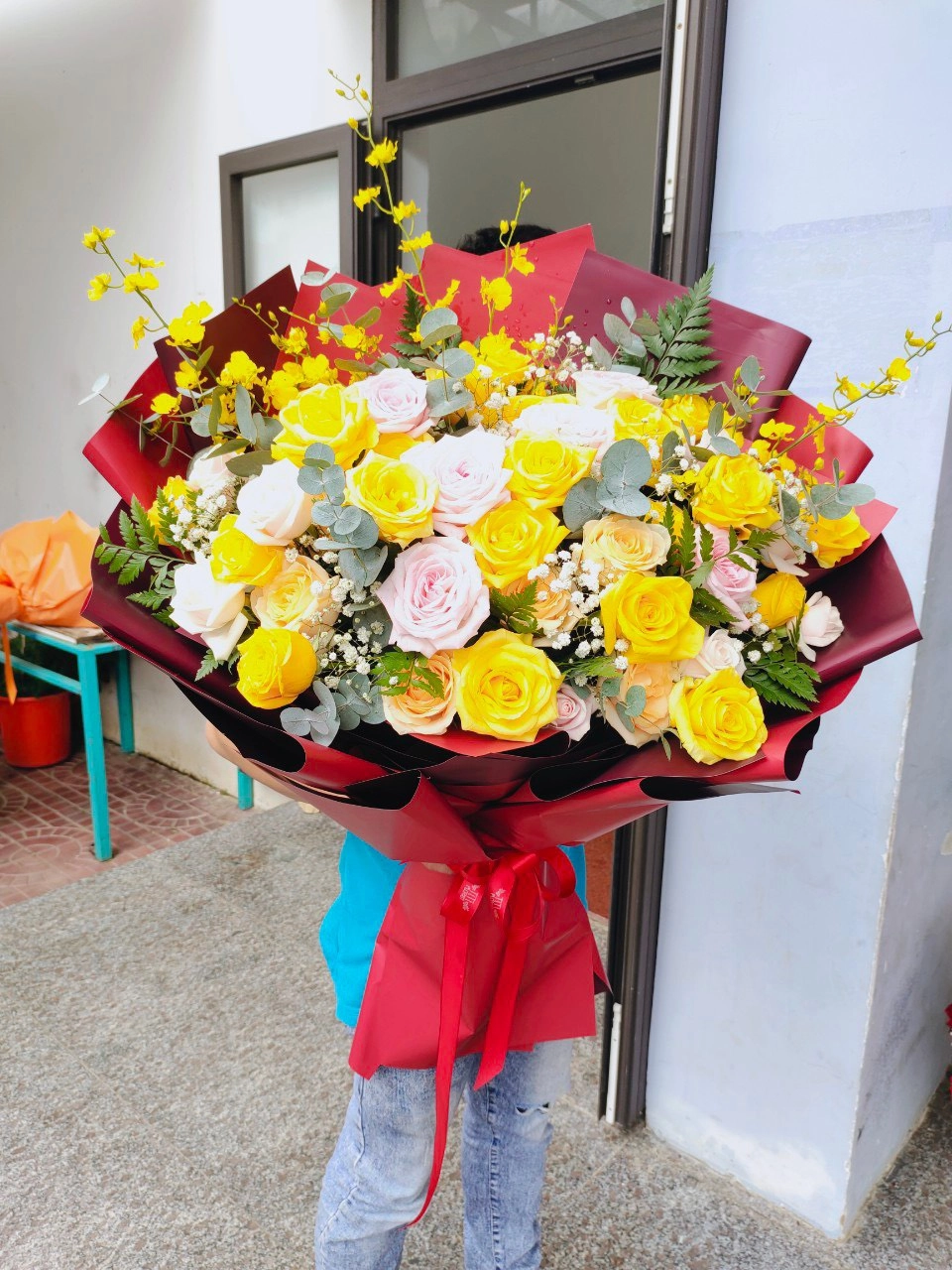 Bó hoa hồng vàng 