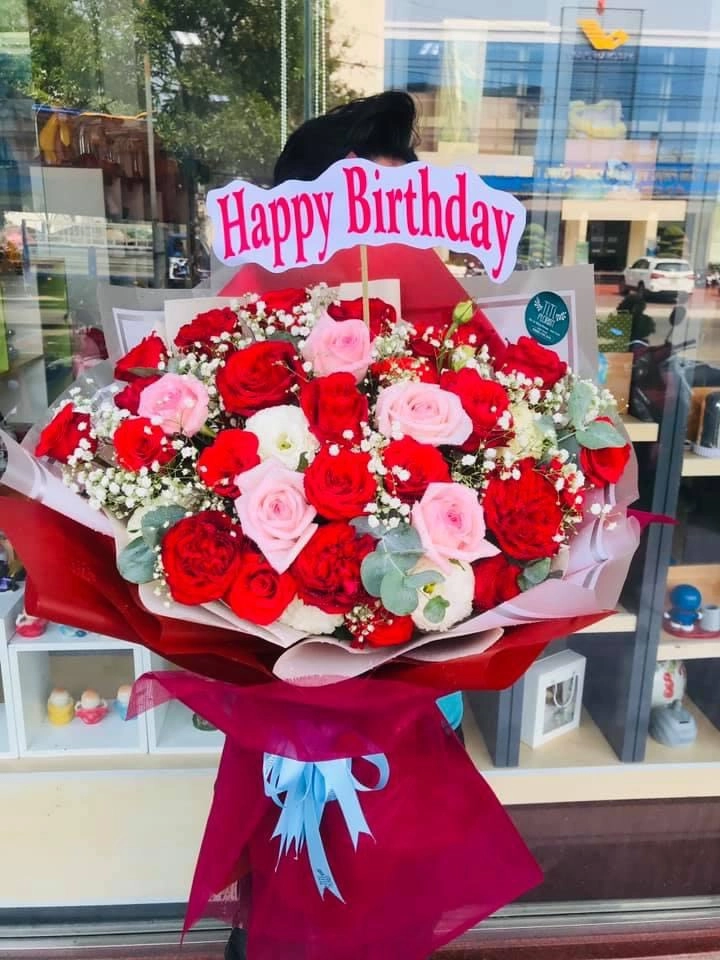 Bó hoa hồng lớn sinh nhật 