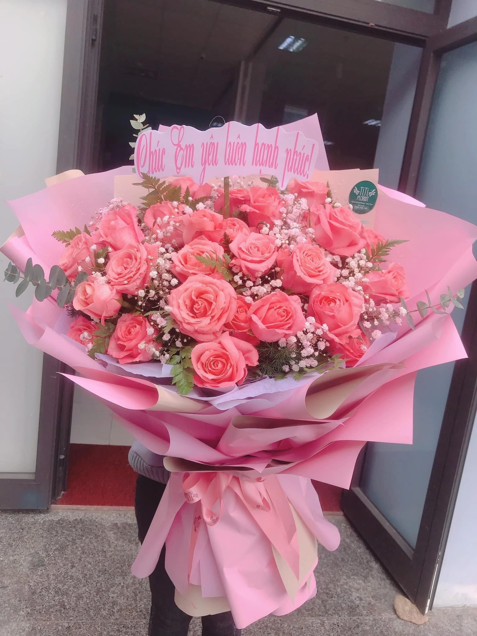 Bó hồng cam sinh nhật 