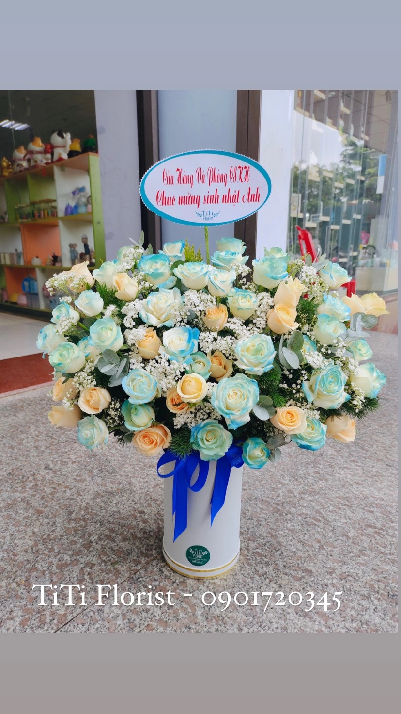 Lẵng tone pastel mừng sinh nhật