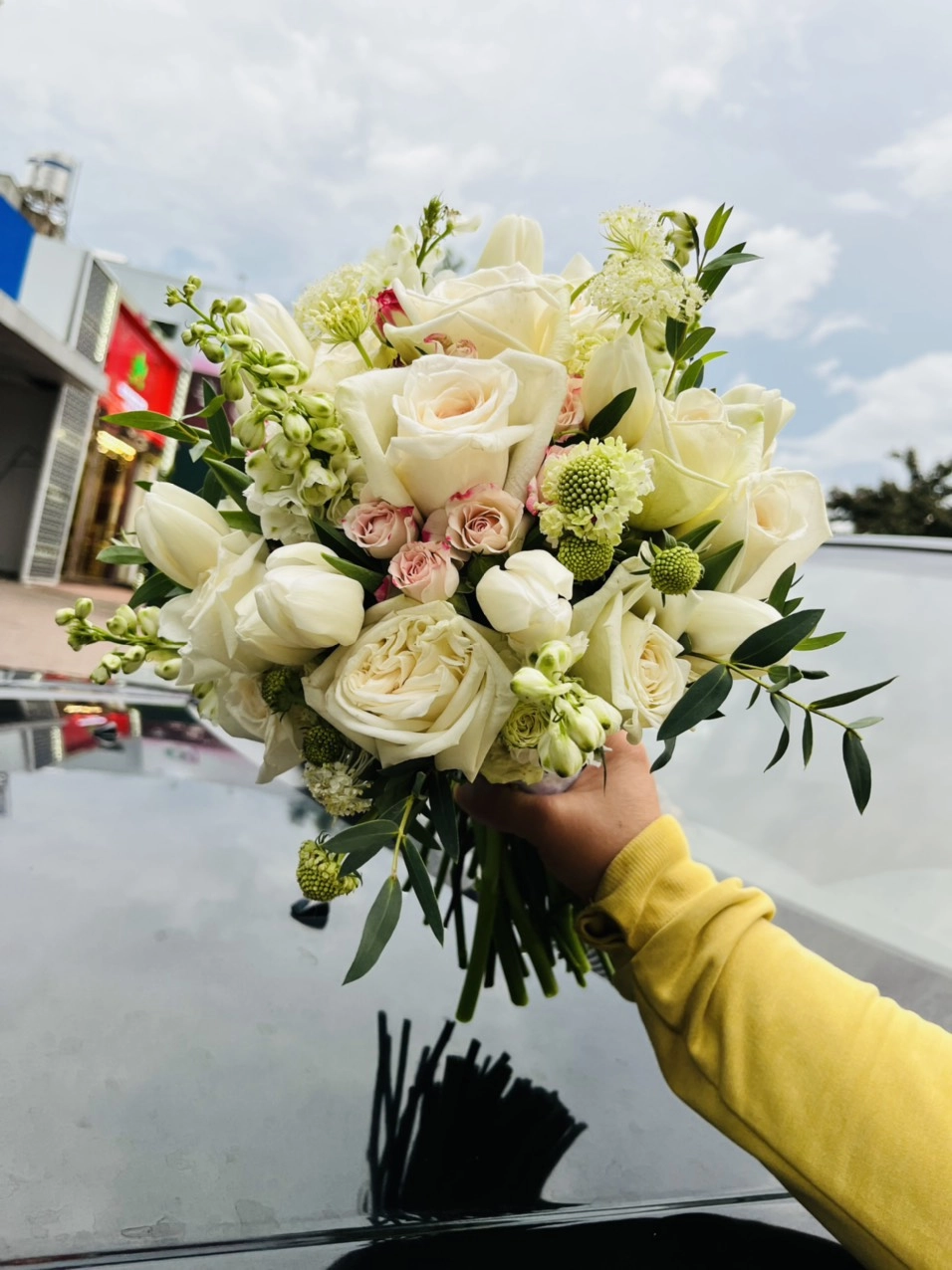 Hoa cưới cầm tay tone Hàn Quốc