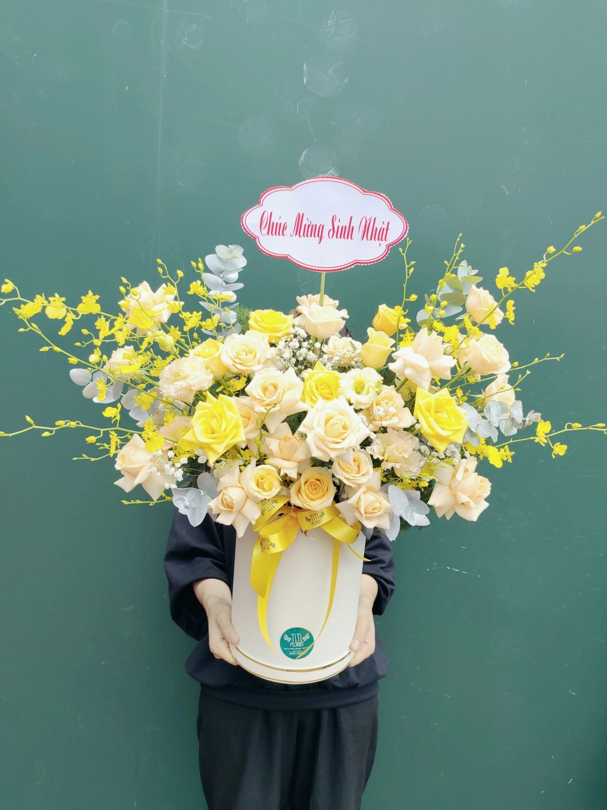 Lẵng vàng tươi mừng sinh nhật