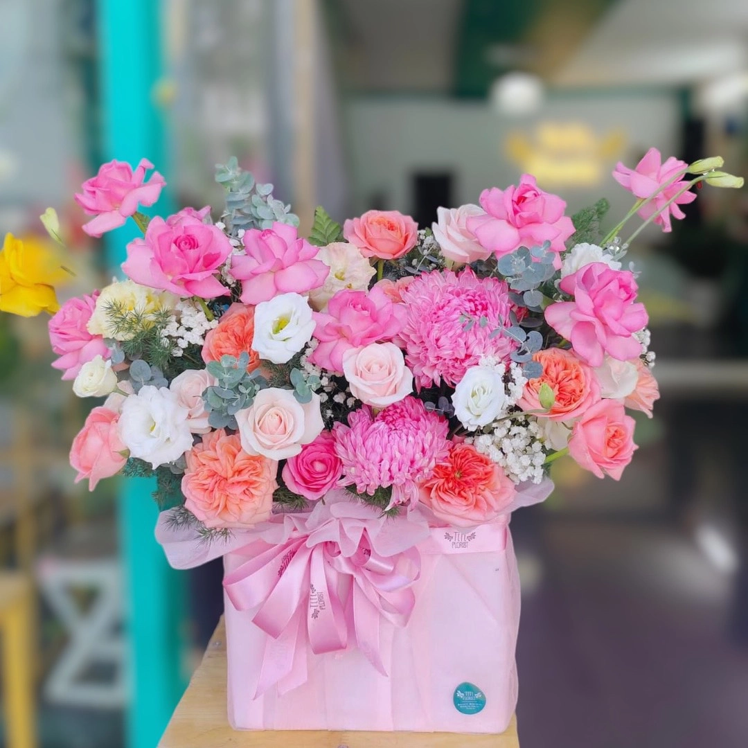 Lẵng hoa tặng mẹ 