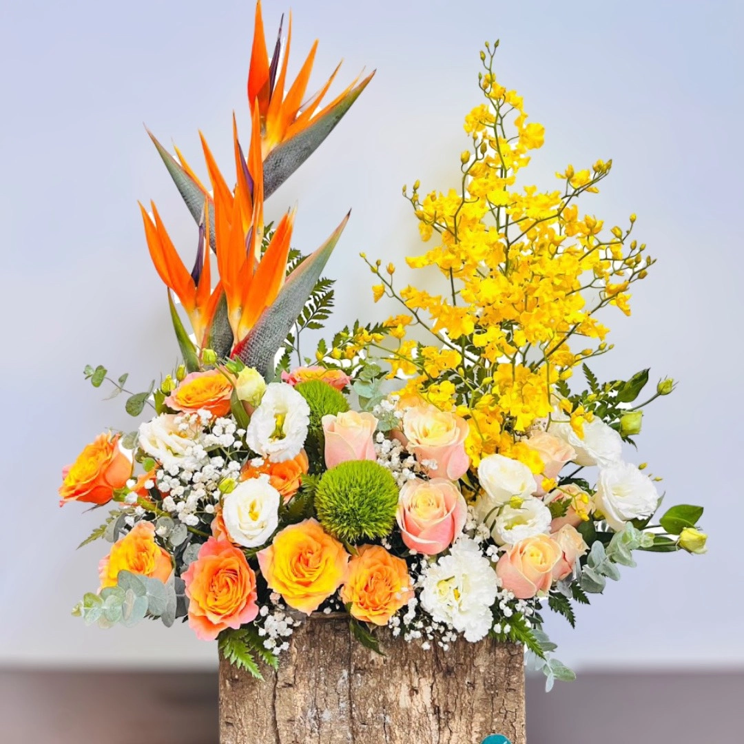  Giỏ hoa  hiện đại 