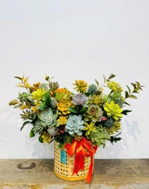 Giỏ Hoa Sen Đá 1