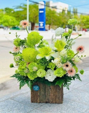 Lẵng hoa tươi mát