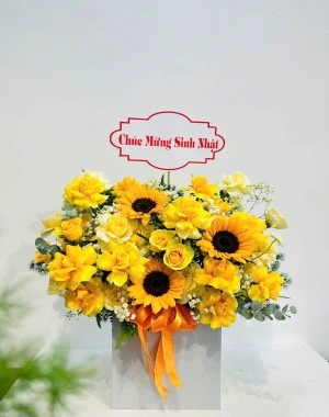 Lẵng Hoa Hướng Dương